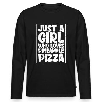 Pizza Food Pizzeria Pizza slice Pizza maker - Men's Premium Organic Long Sleeve Shirt - black - Front - Nico (187cm)