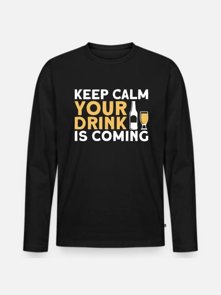 Bartender Gift Mixologist Saying Bar - Men's Premium Organic Long Sleeve Shirt - black