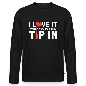 Barman Gift Mixologist Saying Bar - T-shirt manches longues Premium bio Homme - noir - Devant - Nico (187cm)
