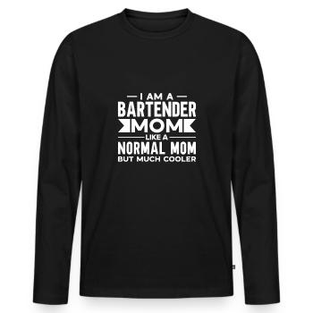 Barman Gift Mixologist Saying Bar - T-shirt manches longues Premium bio Homme - noir - Devant - Nico (187cm)