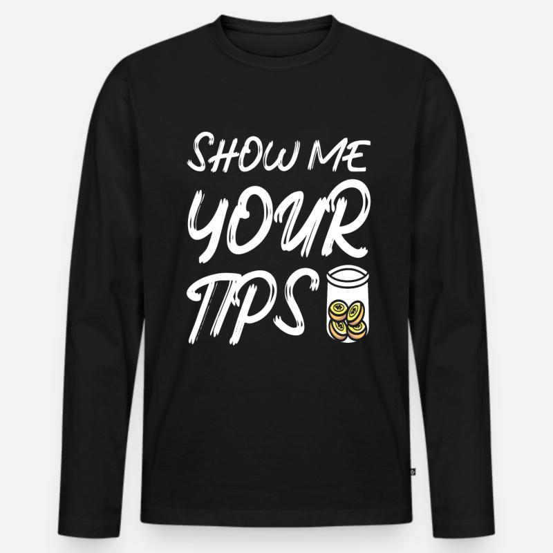 Barkeeper Geschenk Mixologist Spruch Bar - Männer Premium Bio Langarmshirt - Schwarz