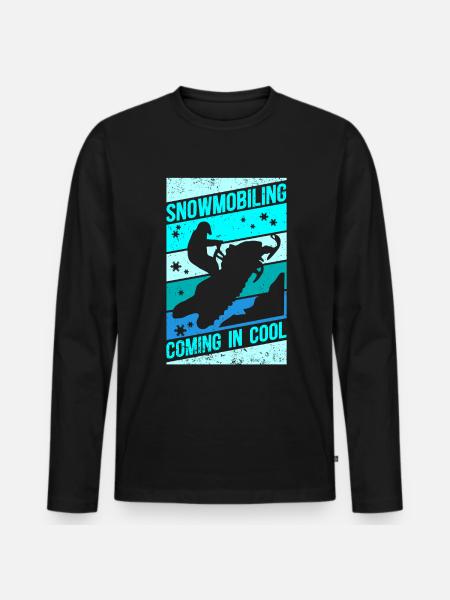 Snowmobile Snowmobile Snowmobile Gift - Men's Premium Organic Long Sleeve Shirt - black