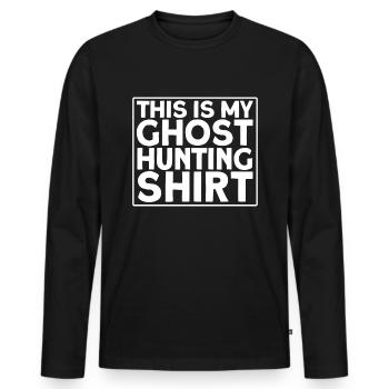 Das Ist Meine Geisterjagd - Männer Premium Bio Langarmshirt - Schwarz - Vorne - Nico (187cm)