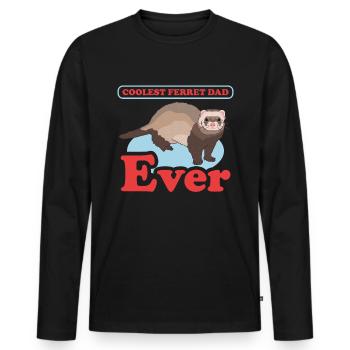 Frettchen Dad Besitzer Frettchen Geschenk - Männer Premium Bio Langarmshirt - Schwarz - Vorne - Nico (187cm)