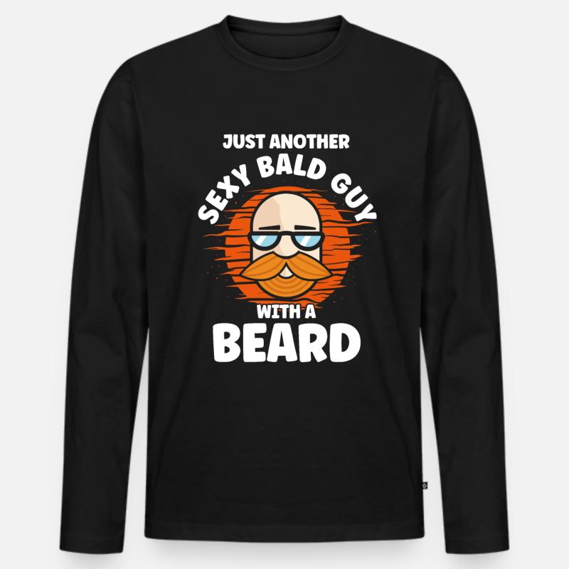 Bärte Spruch Lustiges Bartgeschenk Bart - Männer Premium Bio Langarmshirt - Schwarz