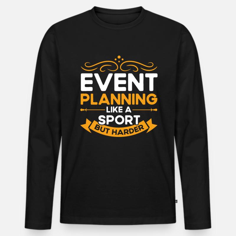 Eventplaner Hochzeitsplaner Event Manager - Männer Premium Bio Langarmshirt - Schwarz