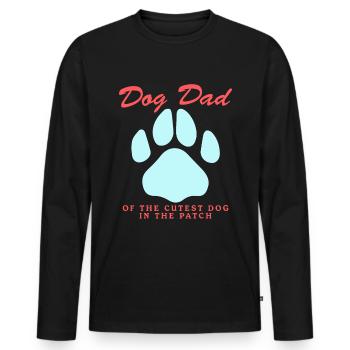 Hunde Dad Herrchen Hundebesitzer Geschenk - Männer Premium Bio Langarmshirt - Schwarz - Vorne - Nico (187cm)