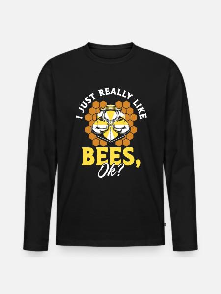Beekeeping Beekeepers Bees Honey Beekeepers - Men's Premium Organic Long Sleeve Shirt - black