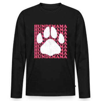 Dog Mama Dog Owner Mistress Gift - T-shirt manches longues Premium bio Homme - noir - Devant - Nico (187cm)