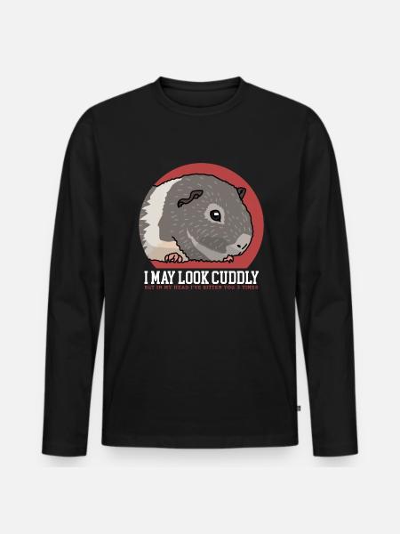 Cochons d’Inde | Cadeau Cochon d’Inde - T-shirt manches longues Premium bio Homme - noir