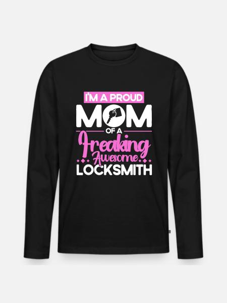 Locksmith Lock Picking Employee Locksmith - Men's Premium Organic Long Sleeve Shirt - black