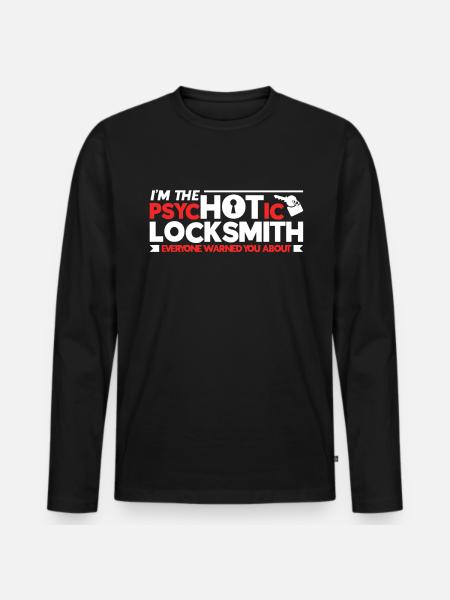 Locksmith Lock Picking Employee Locksmith - Men's Premium Organic Long Sleeve Shirt - black