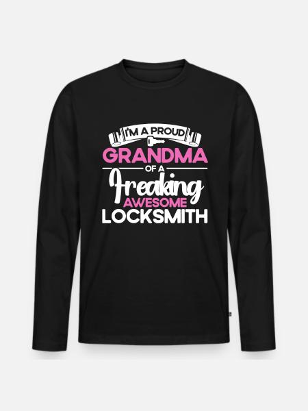 Locksmith Lock Picking Employee Locksmith - Men's Premium Organic Long Sleeve Shirt - black