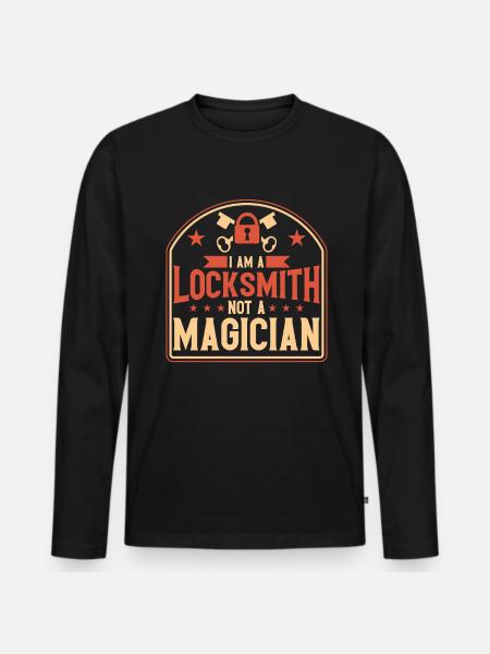 Locksmith Lock Picking Employee Locksmith - Men's Premium Organic Long Sleeve Shirt - black