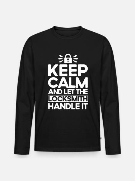 Locksmith Lock Picking Employee Locksmith - Men's Premium Organic Long Sleeve Shirt - black