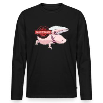 Axolotl Papa Amphibien à queue Le cadeau d’Axolotl - T-shirt manches longues Premium bio Homme - noir - Devant - Nico (187cm)