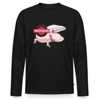 Axolotl Maman à queue amphibien Axolotls Cadeau - T-shirt manches longues Premium bio Homme - noir - Devant - Nico (187cm)