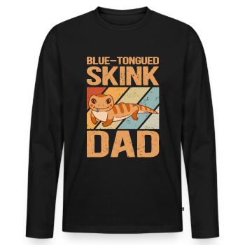 Scinque de la fièvre catarrhale du mouton | Cadeau de papa Scinque à langue bleue - T-shirt manches longues Premium bio Homme - noir - Devant - Nico (187cm)
