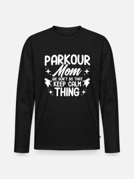 Parkour Gift Freerunning Parkour Runner - Men's Premium Organic Long Sleeve Shirt - black
