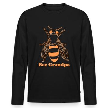 Beekeeper Beekeeper Bees Grandpa Gift - Men's Premium Organic Long Sleeve Shirt - black - Front - Nico (187cm)