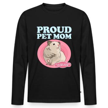 Hamster Maman Nain Hamster Golden Hamster Cadeau - T-shirt manches longues Premium bio Homme - noir - Devant - Nico (187cm)