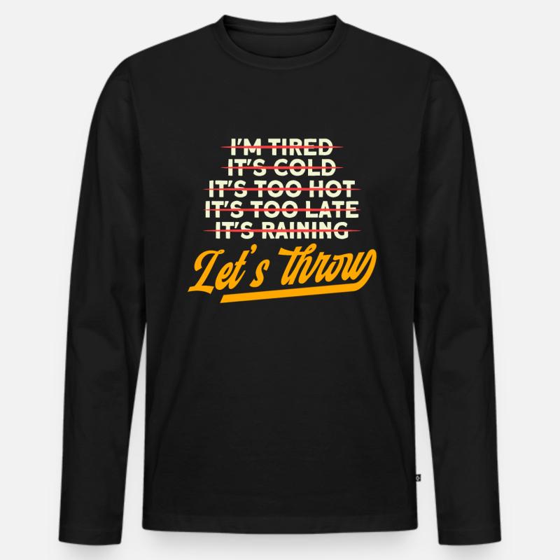 Diskuswerfen Diskuswerfer Geschenk - Männer Premium Bio Langarmshirt - Schwarz