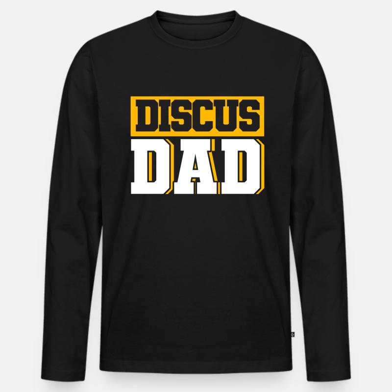 Diskuswerfen Diskuswerfer Geschenk - Männer Premium Bio Langarmshirt - Schwarz