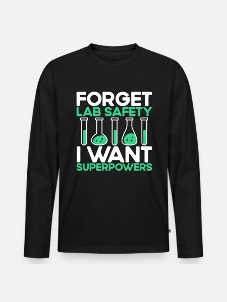 Chemistry Gift Scientist Chemist - Men's Premium Organic Long Sleeve Shirt - black