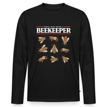 Beekeeper Beekeeping Beekeeper Bee Gift - Men's Premium Organic Long Sleeve Shirt - black - Front - Nico (187cm)