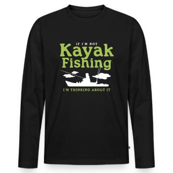 Kayak Pêche Kayak Kayaker Angler Cadeau - T-shirt manches longues Premium bio Homme - noir - Devant - Nico (187cm)