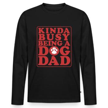 Dog daddy master | Dogs Dog Owner Gift - Men's Premium Organic Long Sleeve Shirt - black - Front - Nico (187cm)