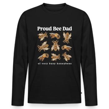 Beekeeper Beekeeper Bee Beekeeping Gift - Men's Premium Organic Long Sleeve Shirt - black - Front - Nico (187cm)