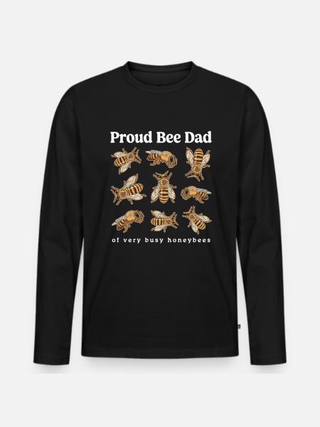 Beekeeper Beekeeper Bee Beekeeping Gift - Men's Premium Organic Long Sleeve Shirt - black