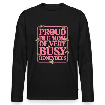 Imker Bienen | Bienenzüchter Bienenzucht Geschenk - Männer Premium Bio Langarmshirt - Schwarz - Vorne - Nico (187cm)