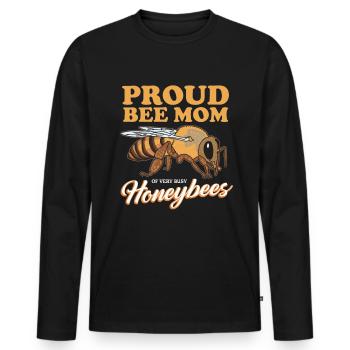 Beekeepers Beekeepers | Bee Beekeeping Gift - Men's Premium Organic Long Sleeve Shirt - black - Front - Nico (187cm)