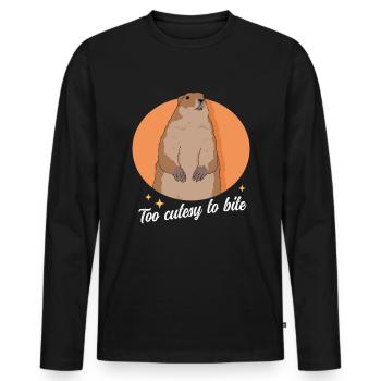 Murmeltiere Mankai Munggen Groundhog Geschenk - Männer Premium Bio Langarmshirt - Schwarz - Vorne - Nico (187cm)
