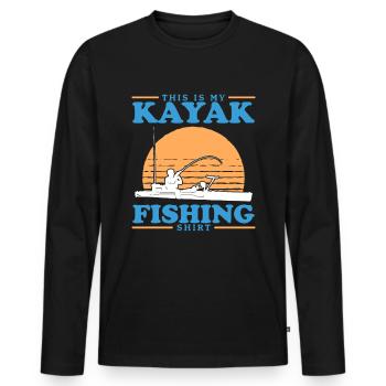 Kayak Pêche Kayak Kayaker Angler Cadeau - T-shirt manches longues Premium bio Homme - noir - Devant - Nico (187cm)