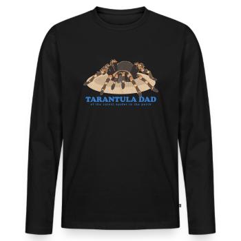 Tarentules Papa Tarentule Araignée Cadeau - T-shirt manches longues Premium bio Homme - noir - Devant - Nico (187cm)