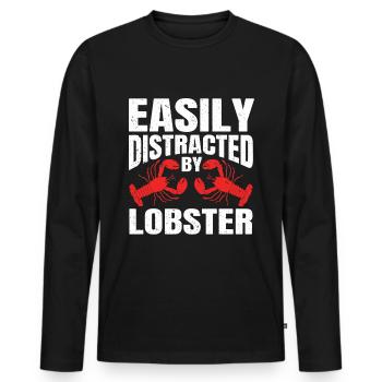 Seafood lover gift seafood - Men's Premium Organic Long Sleeve Shirt - black - Front - Nico (187cm)