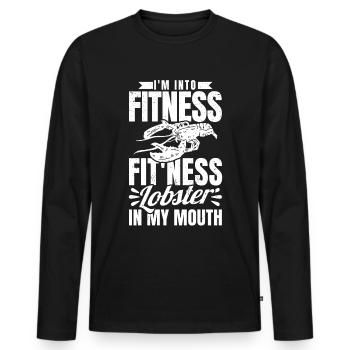 Seafood Lovers Gift Seafood - Men's Premium Organic Long Sleeve Shirt - black - Front - Nico (187cm)