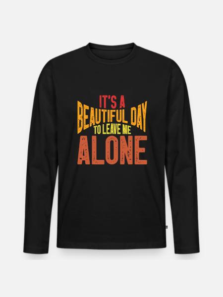 Introverted Gift Sarcastic Introverted - Men's Premium Organic Long Sleeve Shirt - black