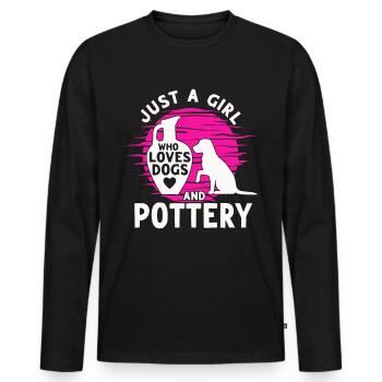 Ceramic Oven Cermaicist Ceramic Clay Oven Pot - Men's Premium Organic Long Sleeve Shirt - black - Front - Nico (187cm)