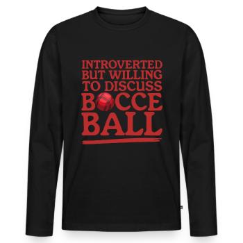 Boccia Bocce Bocciaspieler Boulesport Geschenk - Männer Premium Bio Langarmshirt - Schwarz - Vorne - Nico (187cm)