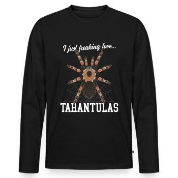 Tarentules Araignée Tarentule Cadeau - T-shirt manches longues Premium bio Homme - noir - Devant - Nico (187cm)