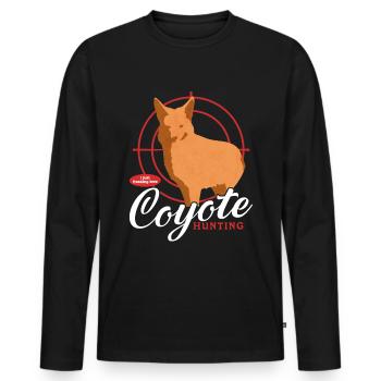 Chasseur Chasse Chasseresse Chasse Permis de Chasse Cadeau - T-shirt manches longues Premium bio Homme - noir - Devant - Nico (187cm)