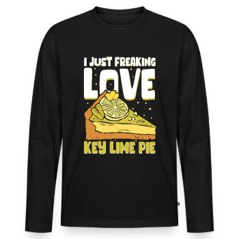 Cake Lime Cake Lemon Cake Gift - Men's Premium Organic Long Sleeve Shirt - black - Front - Nico (187cm)