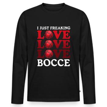 Boccia Bocce Boulesport Boccia Joueur Cadeau de joueur - T-shirt manches longues Premium bio Homme - noir - Devant - Nico (187cm)