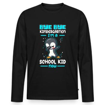 School Enrollment School Back to School School Child Gift - Men's Premium Organic Long Sleeve Shirt - black - Front - Nico (187cm)