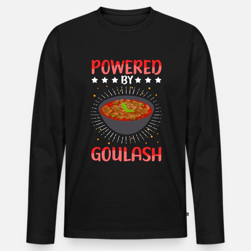 Gulasch Ungarische Gulaschsuppe Geschenk - Männer Premium Bio Langarmshirt - Schwarz