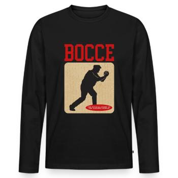 Boccia Boccia Player Boules Bocce Cadeau - T-shirt manches longues Premium bio Homme - noir - Devant - Nico (187cm)